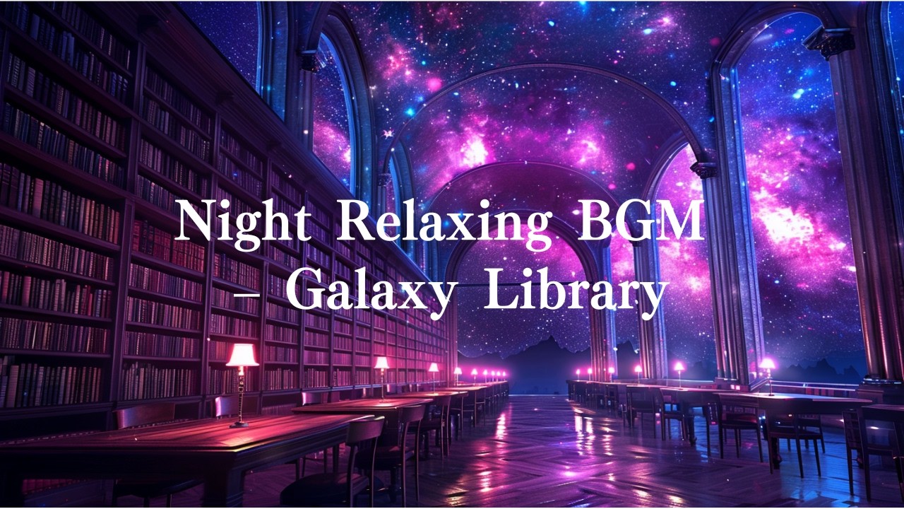 Night Relaxing BGM &ndash; Galaxy Library　#sleepingbgm #relaxingmusic #pianobgm #studybgm