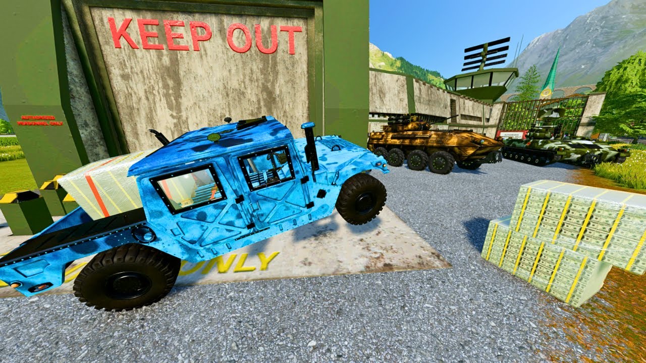 Sneaking hummer into army base to help police capture millions in cash | Farming Simulator 22