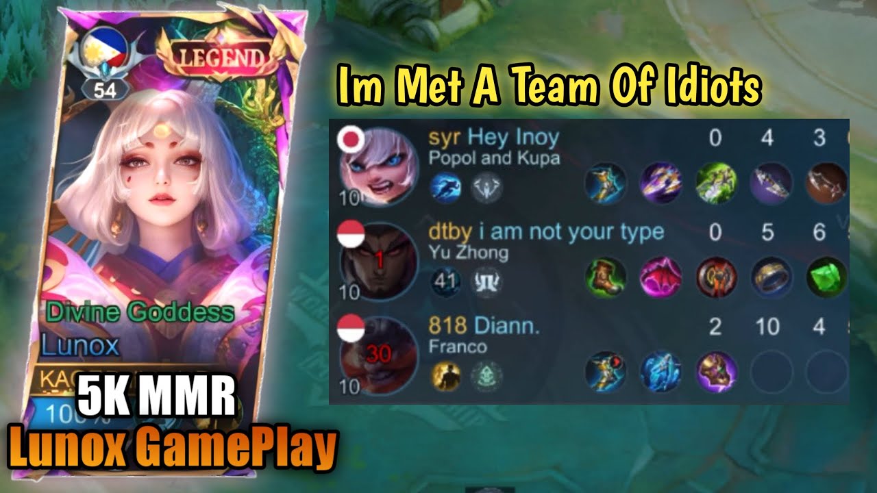 EPIC COMEBACK!! LUNOX SOLO RANK HARD CARRY GAMEPLAY - 5K MMR LUNOX AT STAKE