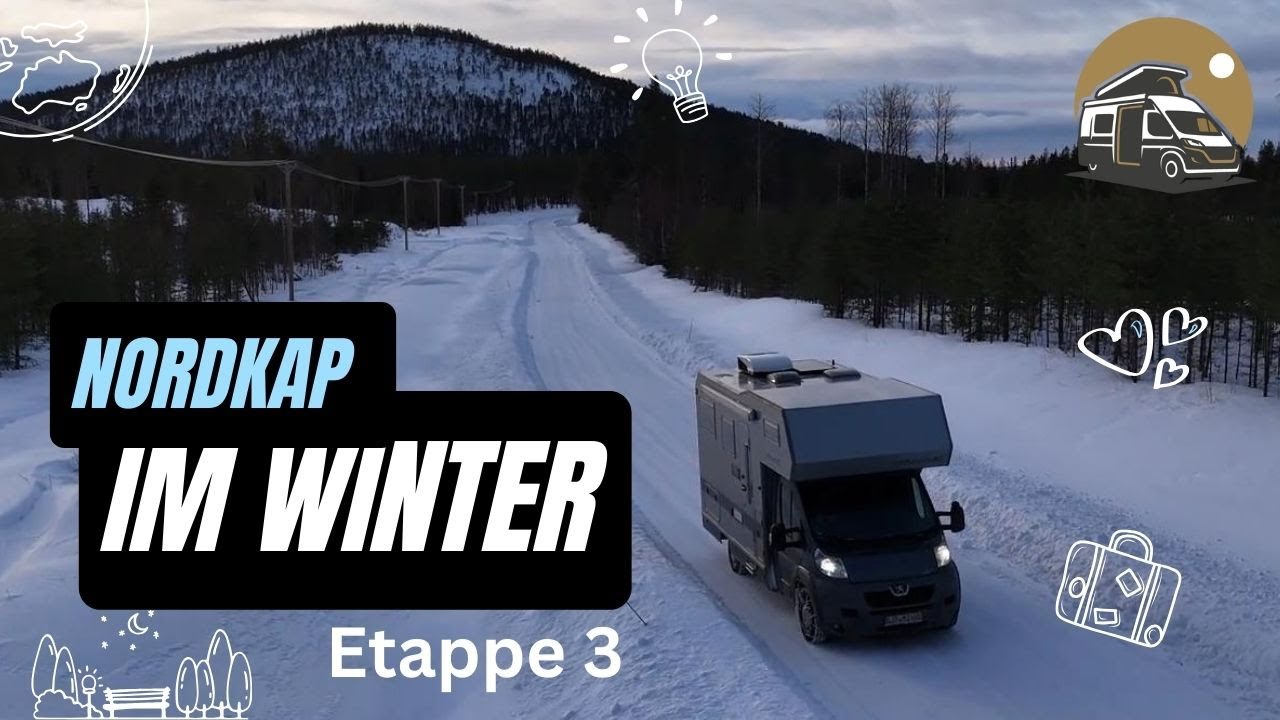 NORDKAP Wohnmobil WINTER CAMPING Tour  - VLOG 3: Schwedens Schneewüste ❄️