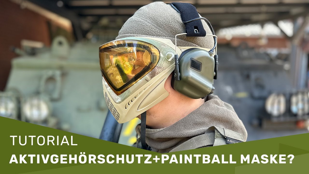 Welche Paintball Maske kann ich mit Aktivgehörschutz nutzen und wie sieht das aus?
