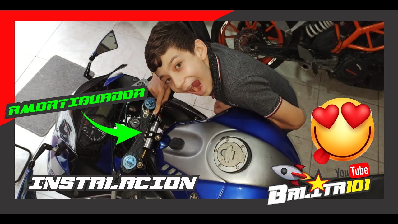 AMORTIGUADOR de dirección O steering  DAMPER.  🚫 INSTALACION para R3 muy fácil 🤷☝️😊