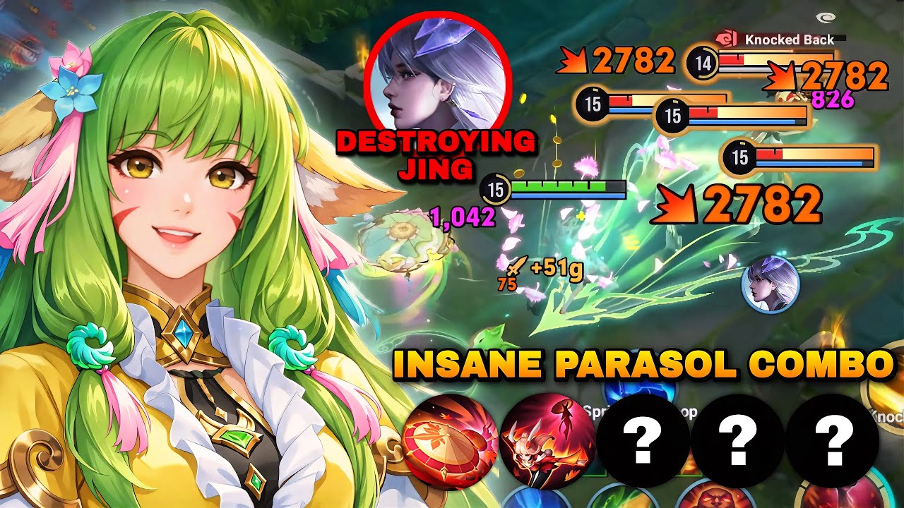 TOP 1 ASIA ARLI DESTROYING JING WITH THIS INSANE PARASOL COMBO IN RANK! | HONOR OF KINGS
