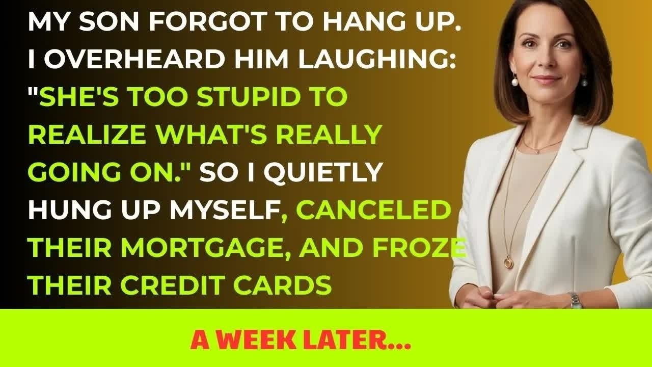 'She's too stupid to realize what's really going on' my son laughed. So I froze their funds and...
