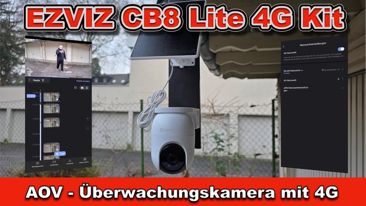 EZVIZ CB8 Lite 4G Kit Test – Akku- & Solar - Überwachungskamera mit 360° & WLAN / 4G im Praxistest