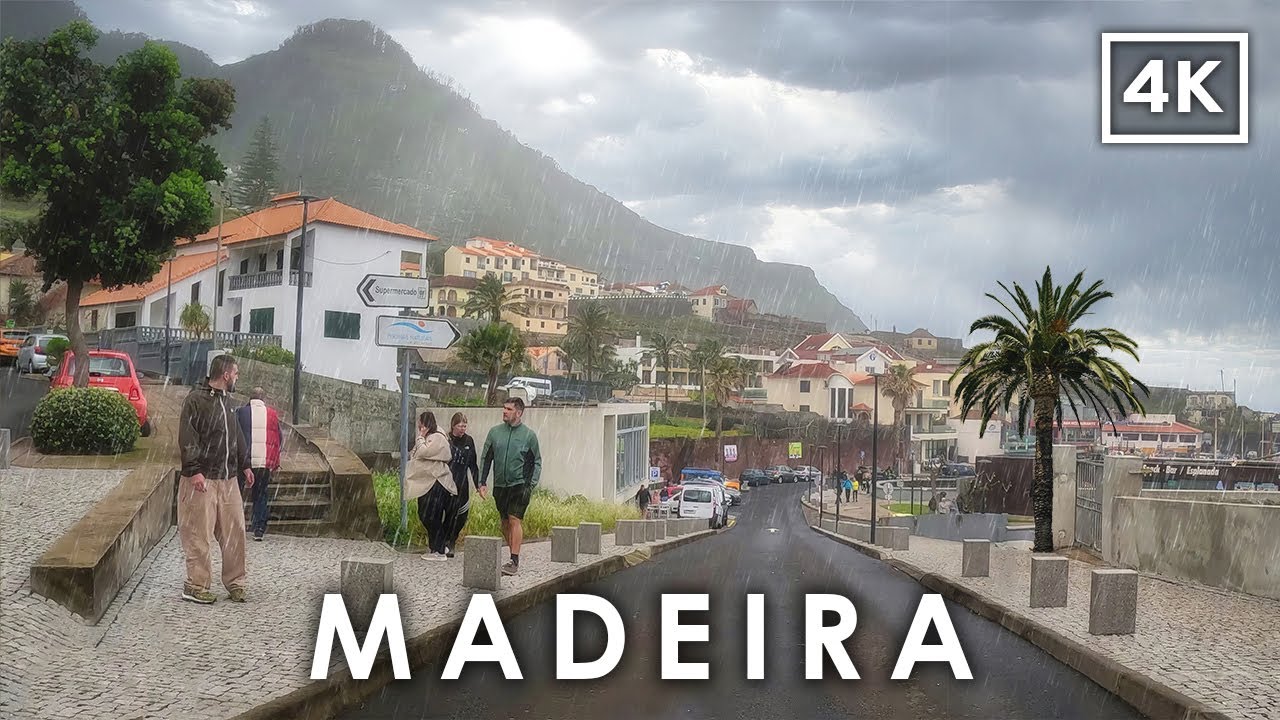 Вождение на Мадейре в 4K в Плохую Погоду 🌧️ | Расслабляющее Автопутешествие по Португалии 🇵🇹