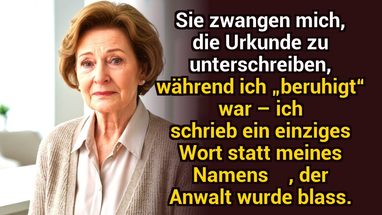Oh mein Gott: Man zwang mich zur Unterschrift im Sedierungszustand. Ich schrieb ein Wort —