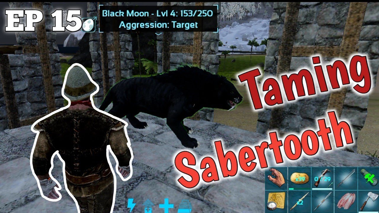 How to tame Sabertooth ark mobile Ep 15 |Sabertooth ark mobile