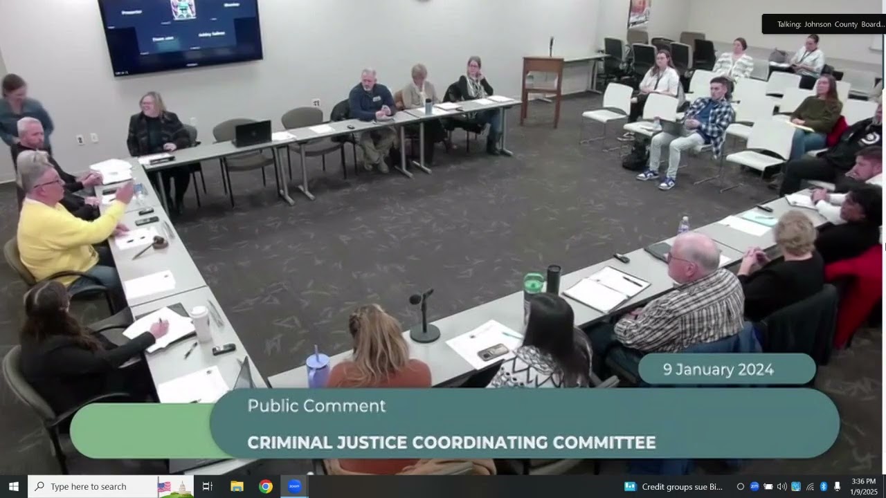 Johnson County Criminal Justice Coordinating Committee - 1/9/2025 meeting