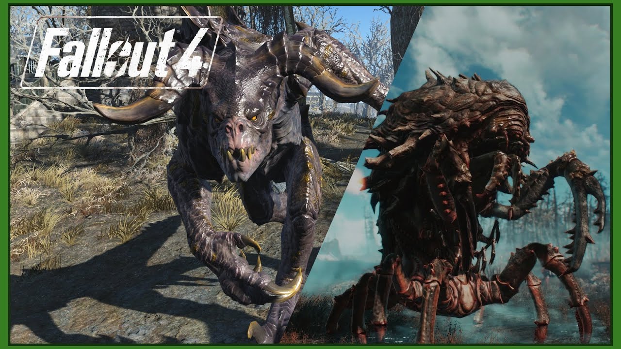 Deathclaw and Mirelurk Queen fight! Fallout 4 - Part 5