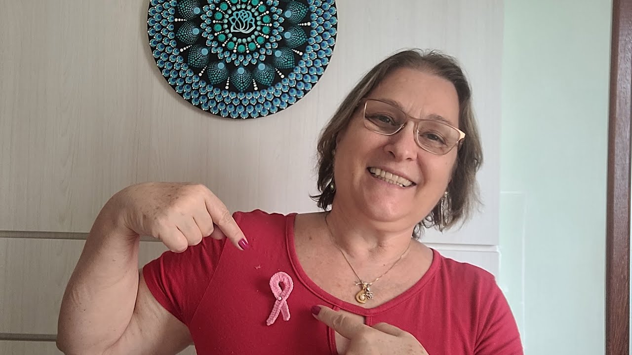 Saiba como fazer Croche Lacinho Outubro Rosa - Fácil - 426