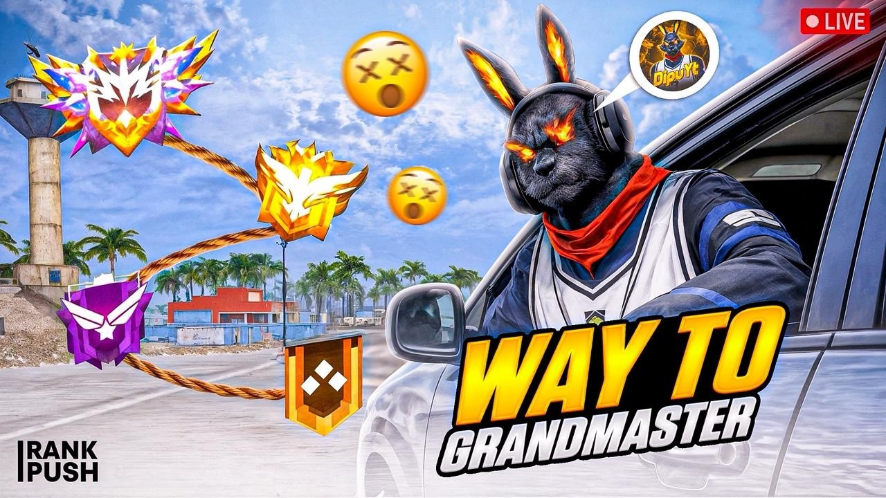 🔴[Live] New Rank Season Way To Grandmaster🗿😤-Garena Free Fire !! #shortslive #shortsfeed