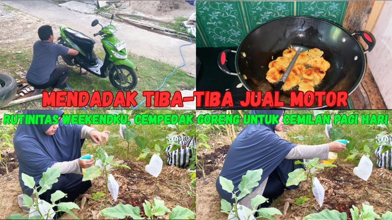 Rutinitas weekend  IRT || Tiba-tiba motor ijo ku laku || Bikin cemilan cempedak goreng || 