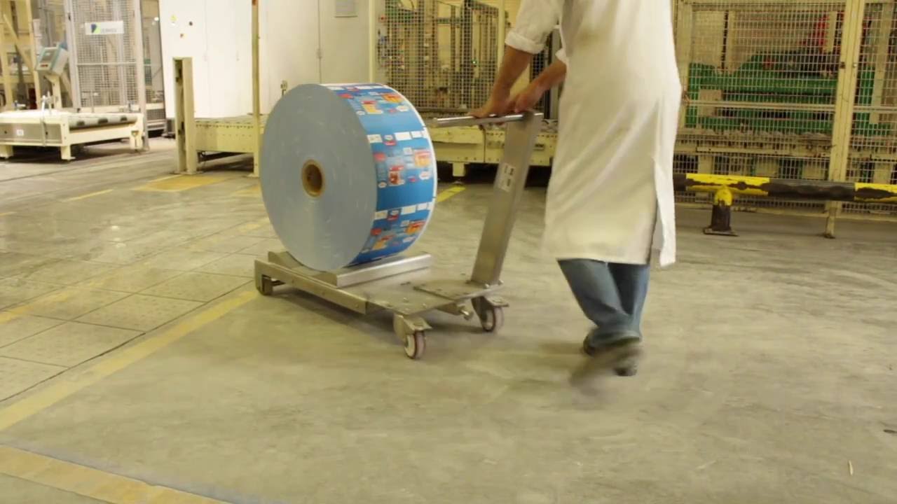 Chariot Porte Bobine Rotatif Chargement Elevateur)  Devices for thermoforming and packaging machines