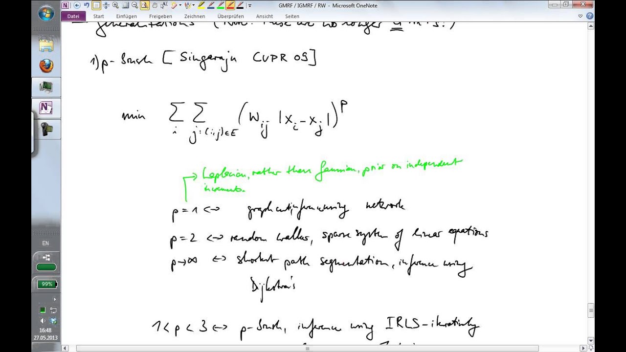 6.3 Intrinsic GMRFs (IGMRF) | Image Analysis Class 2013