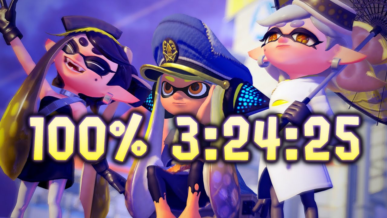 Splatoon 3 100% World Record in 3:24:25