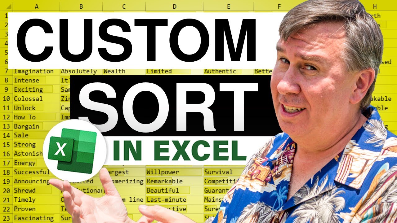 Excel - Master Custom Sorting in Excel: Sort Data in a Specific Order | Excel Tutorial - Episode 520