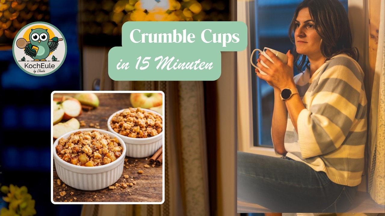 Crumble Cups 🍓 Knusprige Leckerei in 15 Minuten | Meal Prep & Airfrayer tauglich / KoRo Inspo