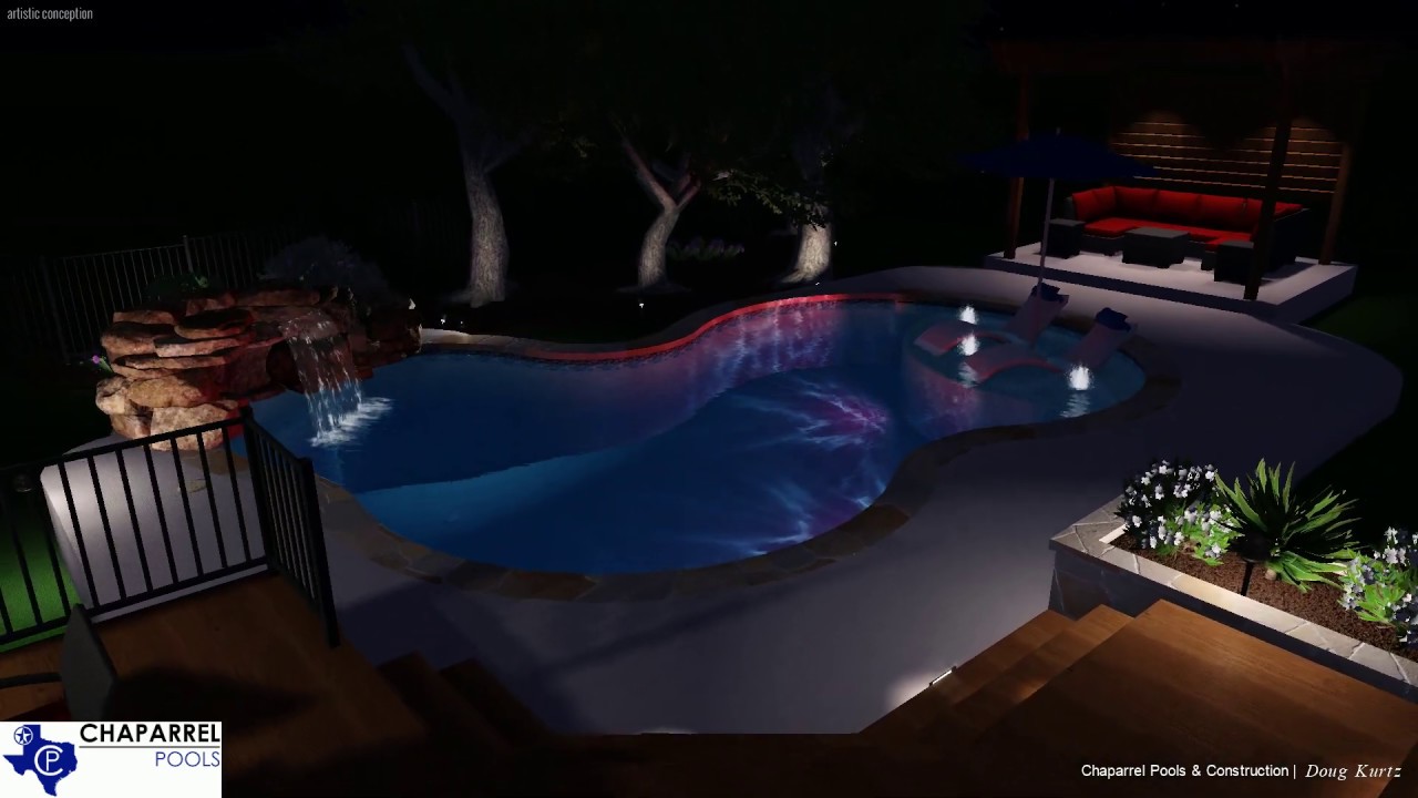 Austin Texas free form pool with grotto