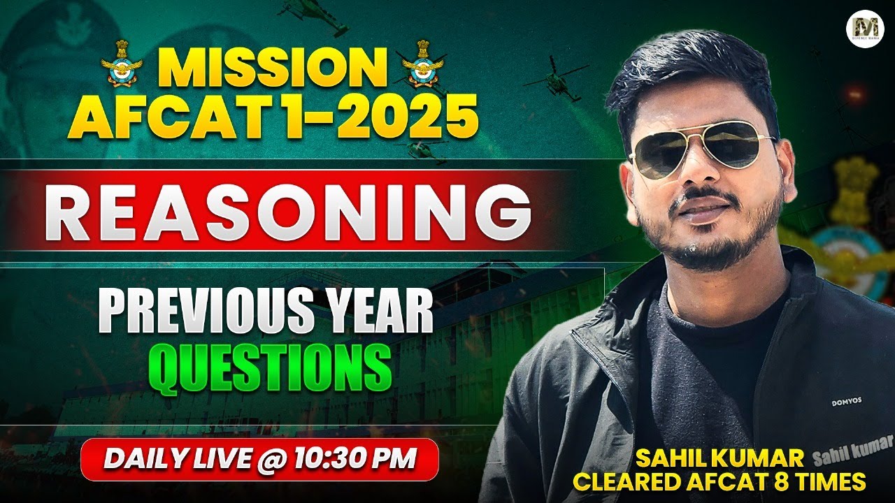 AFCAT Reasoning Previous Year Questions | Reasoning PYQs for AFCAT | Sahil Bhaiya