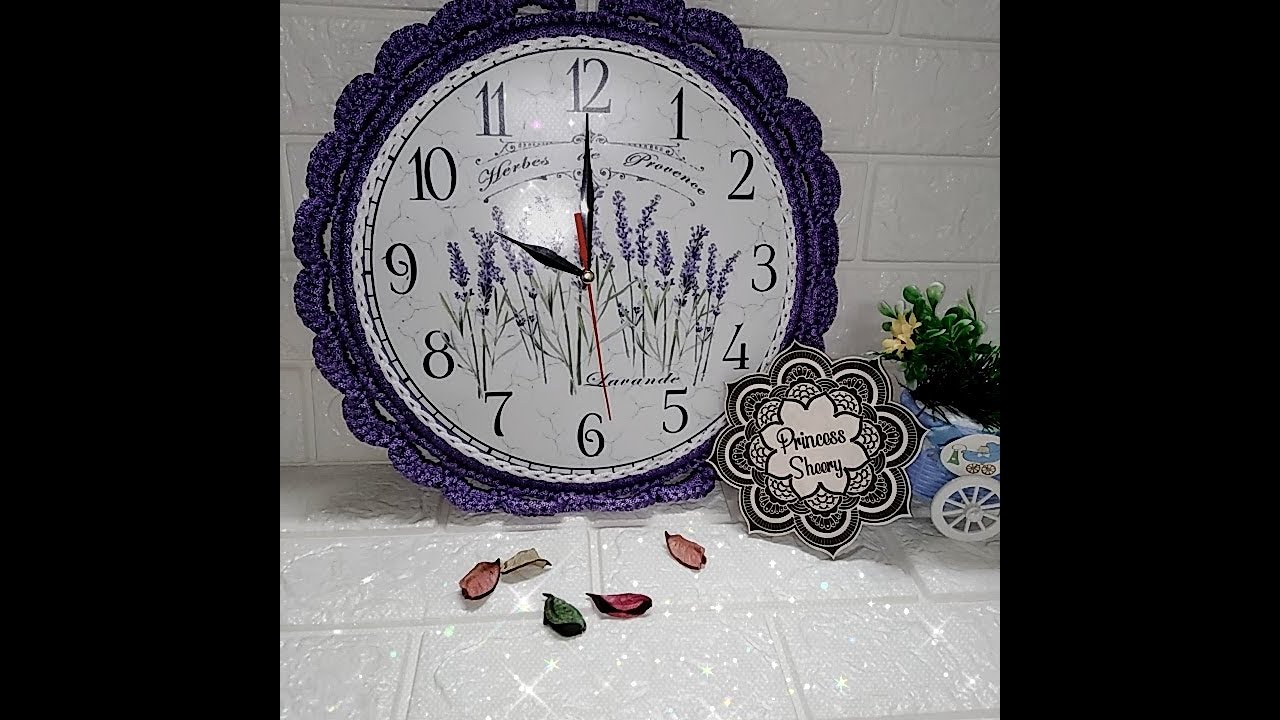 ساعه كروشيه سهله وبسيطه بخيط السلسله بطريقه جديده 🌹🌹🌹🌹🌹🌹