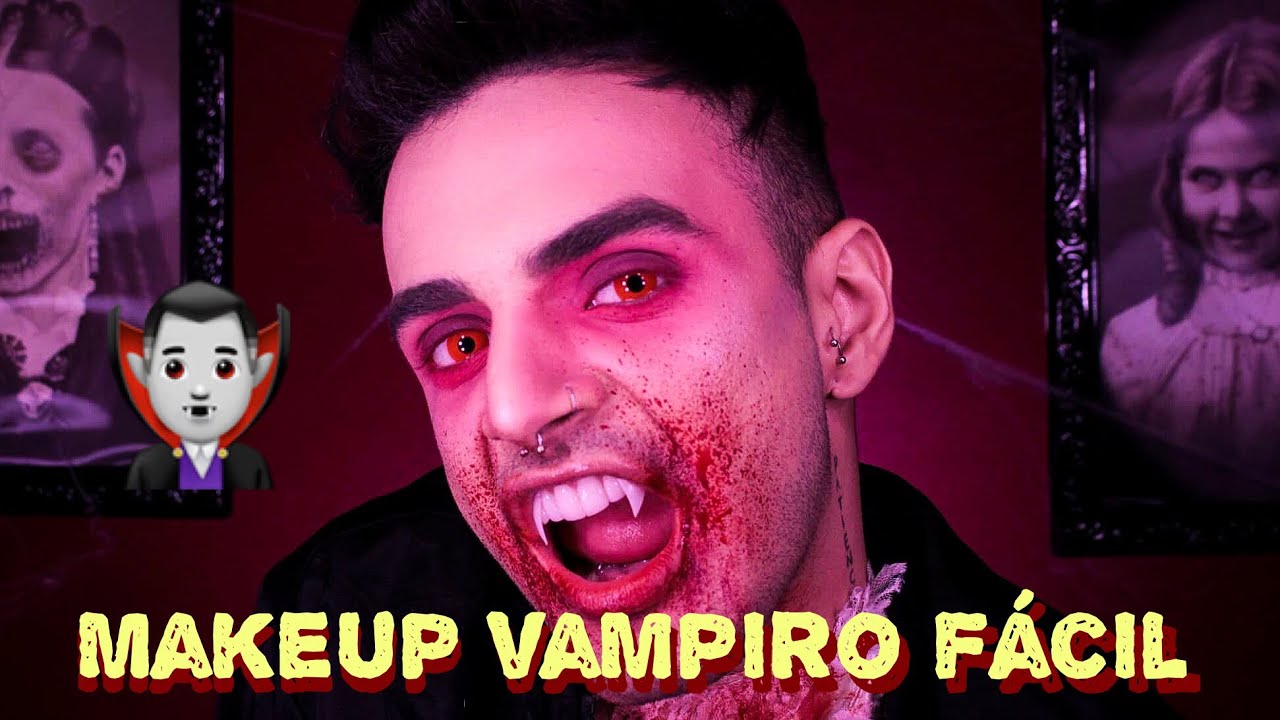 VAMPIRO MAKEUP TUTORIAL MUITO FACÍL 🧛🏻‍♂️🎃|Victor Nogueira