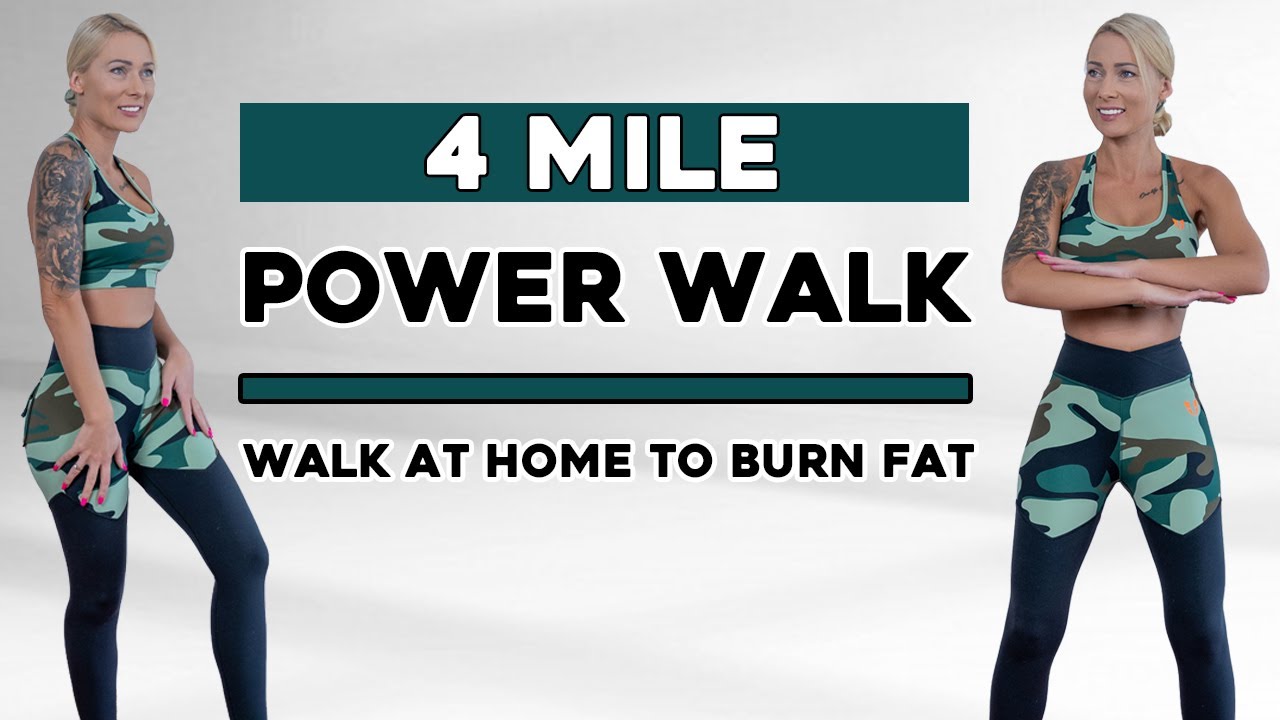 4 Mile Power Walk | At Home Workouts | Walk at Home | Knee Friendly