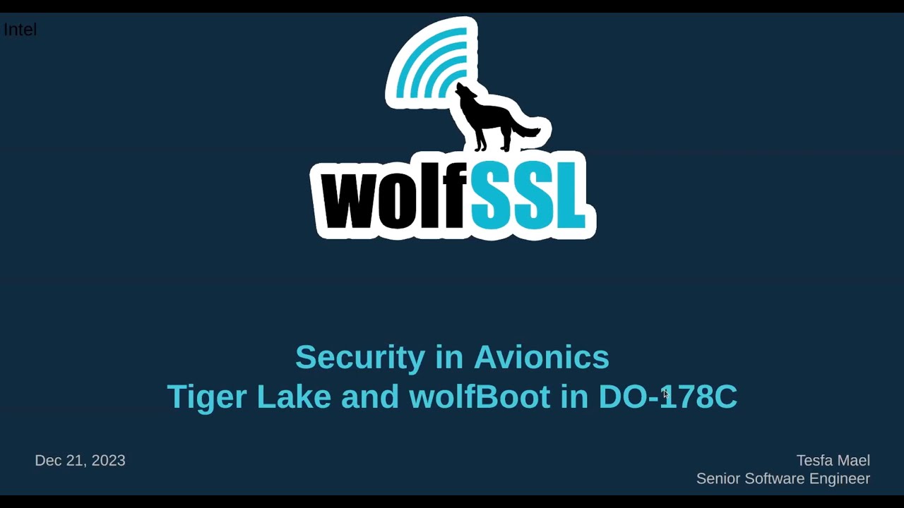 Security in Avionics - Tiger Lake and wolfBoot in DO 178C