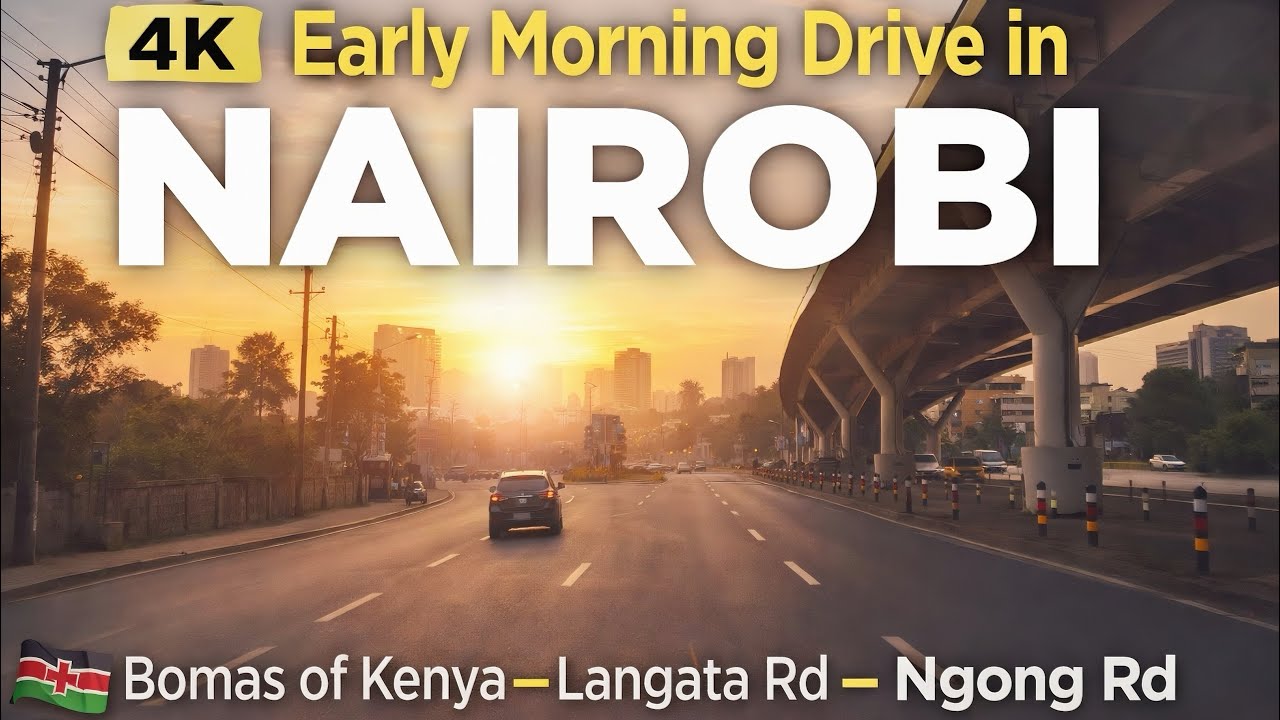 4K Early Morning Drive in Nairobi | Bomas of Kenya – Langata Rd – Ngong Rd