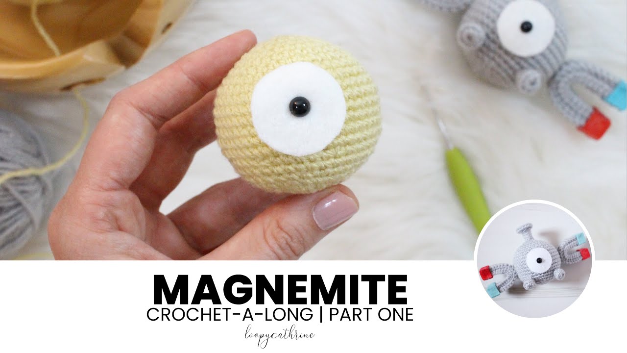 Magnemite Amigurumi Pattern Part One | Head/Body | Pokémon Crochet-along
