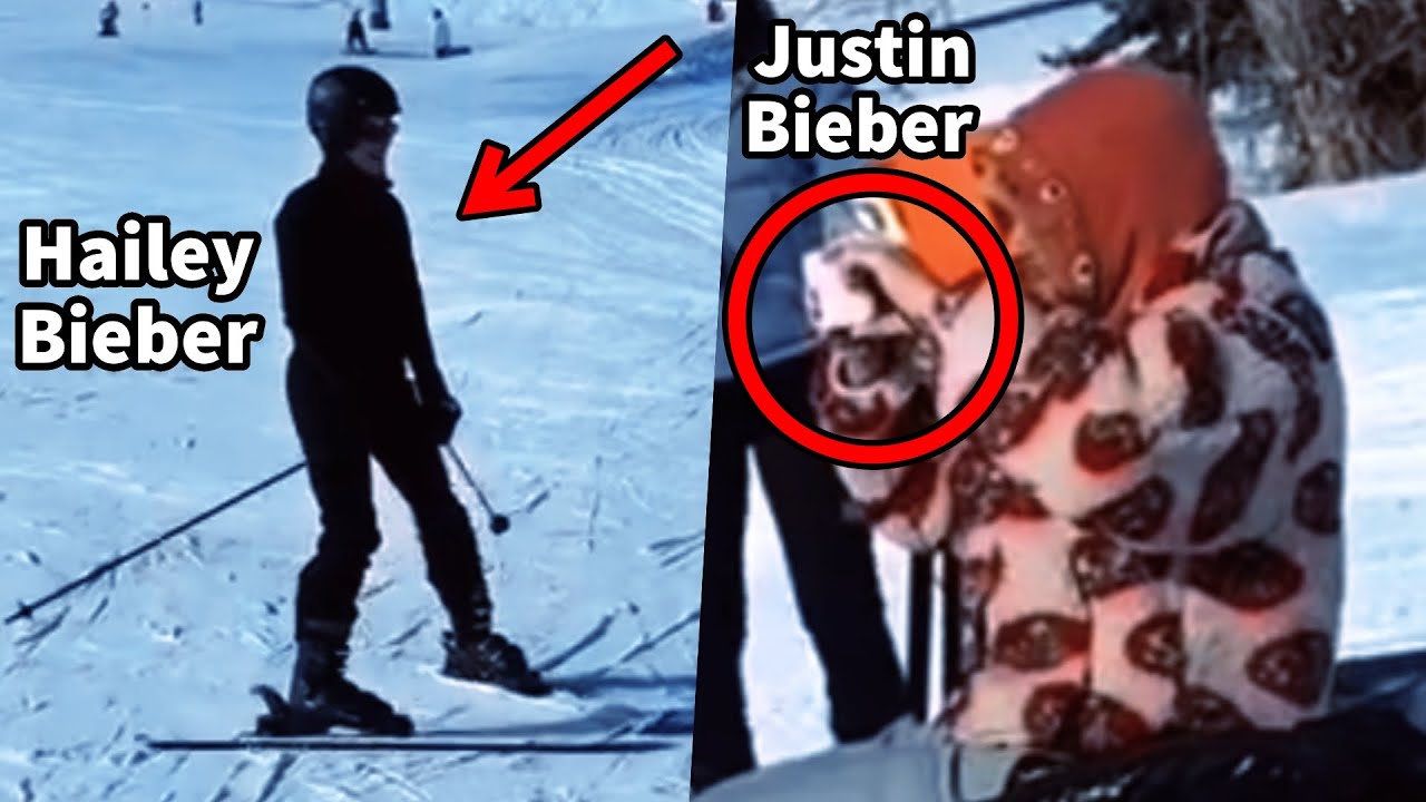 Justin Bieber films Hailey Bieber while she skis in Aspen, Colorado (January 10, 2025)