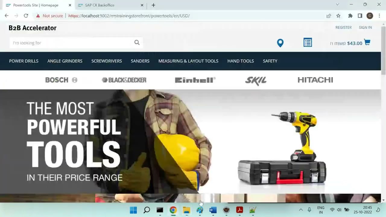 SAP Commerce – Custom B2B Site – Upgrade = [43] Contact Us = ChennaReddyTraining@RRRS.CO.IN