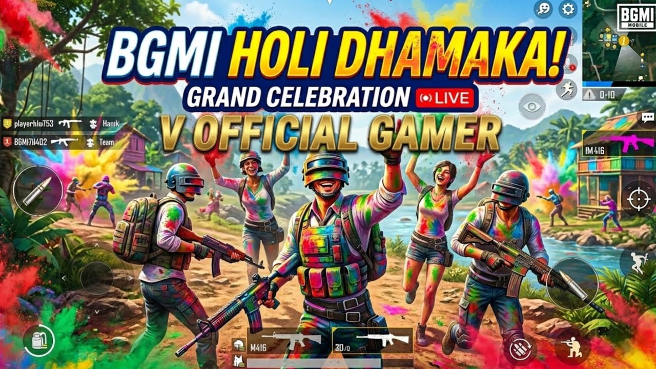Happy holi special stream bgmi #viral 