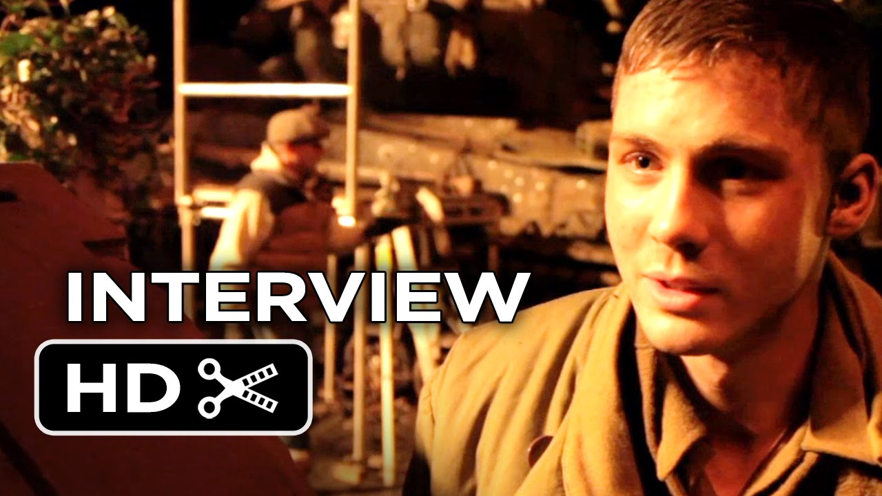 Fury Interview - Logan Lerman (2014) - Shia LaBeouf, Brad Pitt War Drama HD