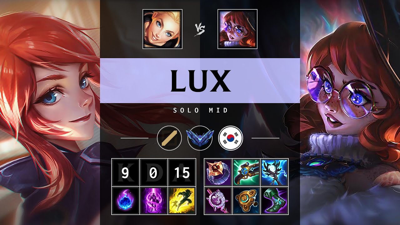 Lux Mid vs Aurora: Perfect KDA, Legendary - KR Diamond Patch 14.24
