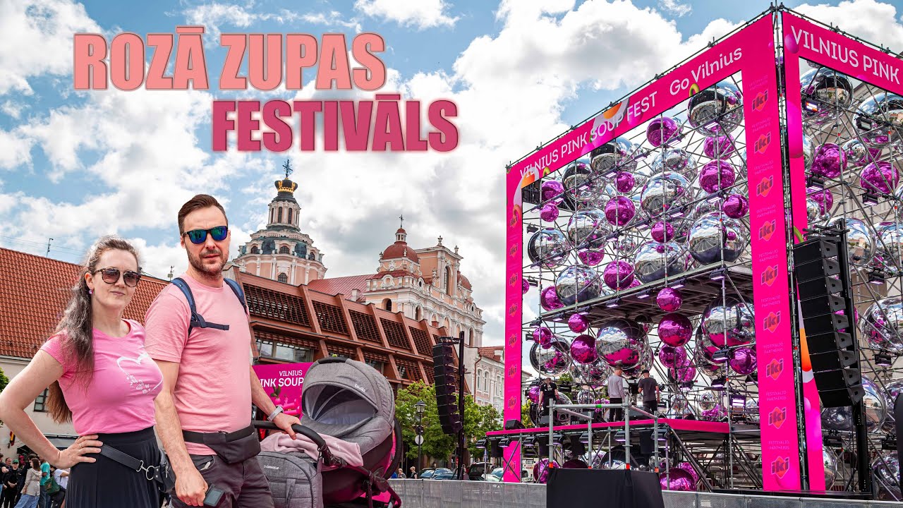 Rozā zupas festivāls Viļņā. Pink soup fest Vilnius.