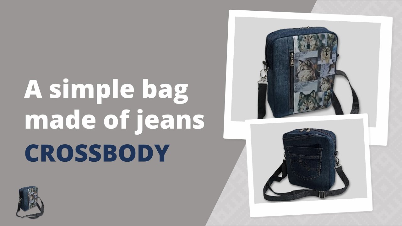 DIY. Сумка Crossbody с волками. Апсайклинг джинсов. Мастер-класс