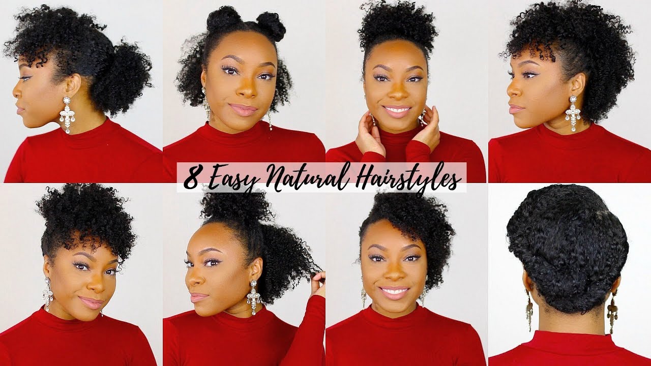 8 QUICK & EASY Hairstyles for Short/Medium Natural Hair | Perfect for Type 4 Hair!!