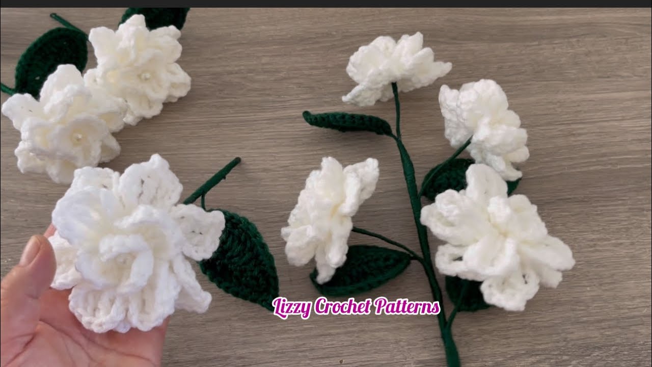 How to Crochet Gardenias 💯easy and fast🌸Gardenia Flower Tutorial