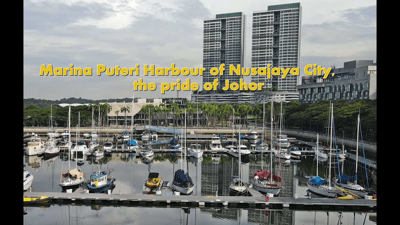Puteri Harbour of Kota Iskandar - A flyby around all the high-rise buildings (September 2020).