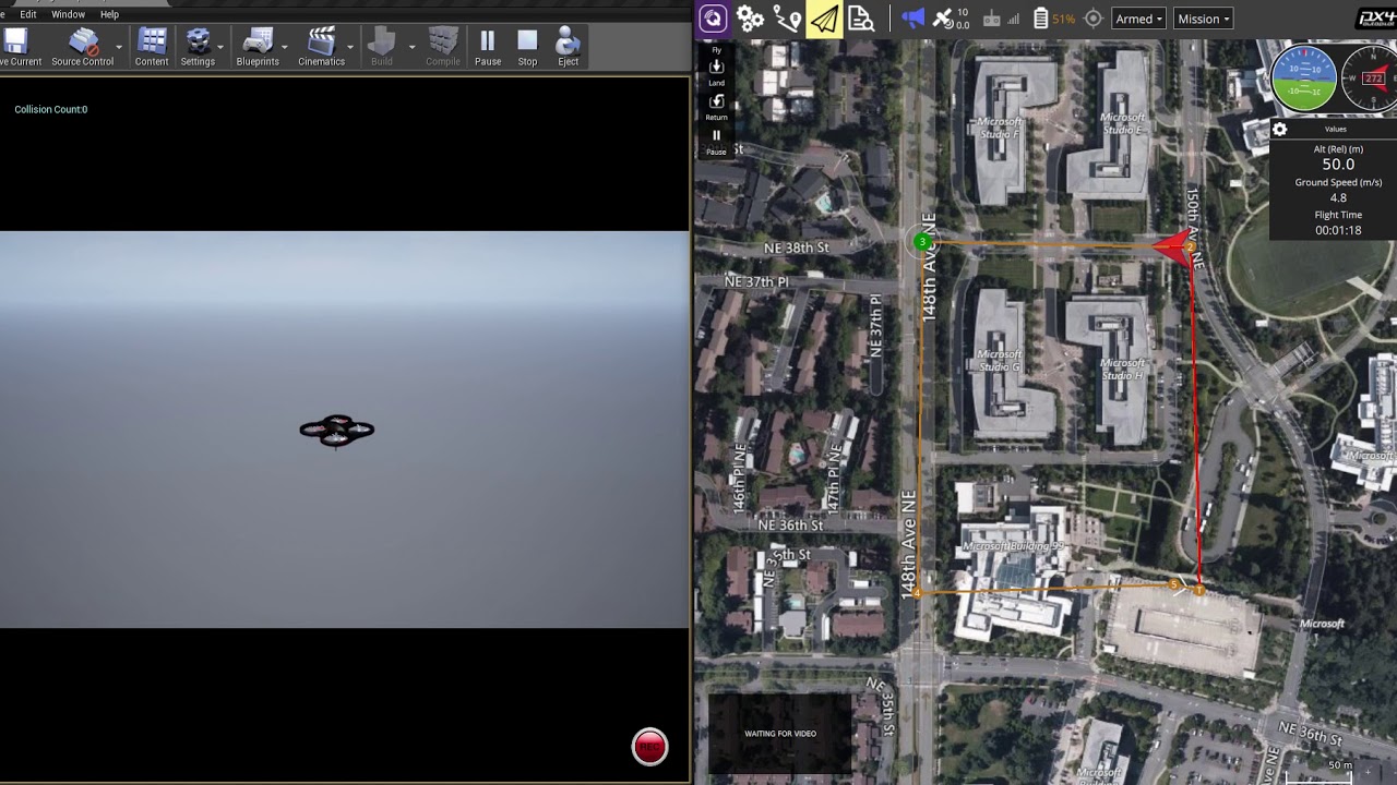 PX4 SITL with Microsoft Airsim