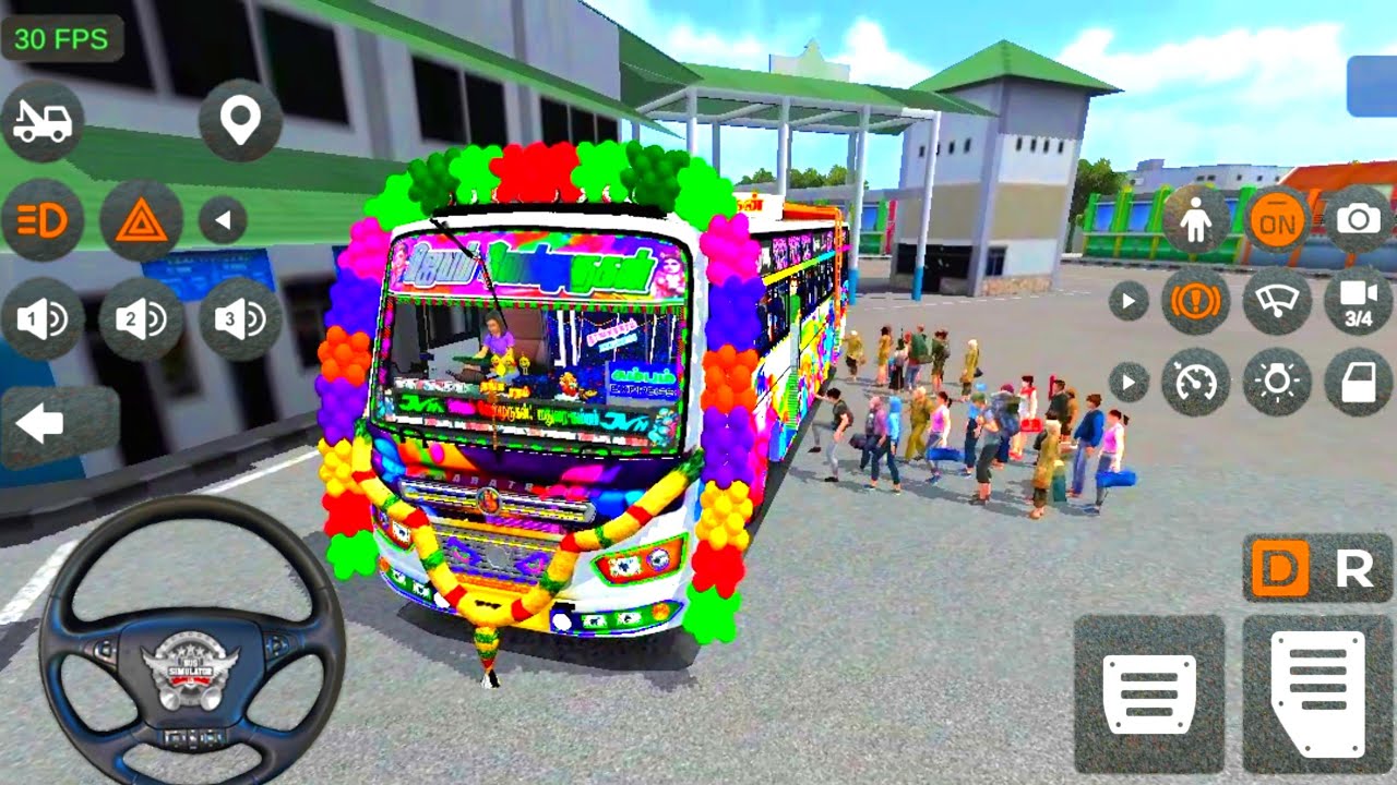 💥Best Full Lighting GG JVM TN Private Bus Simulator New Map Mod Serang Gameplay Video