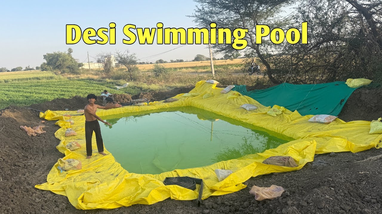 Desi Swimming Pool in Farm 🏊&zwj;♂️ | 7 Din Me Khet Me Pool Bana Diya 😱 Full Vlog