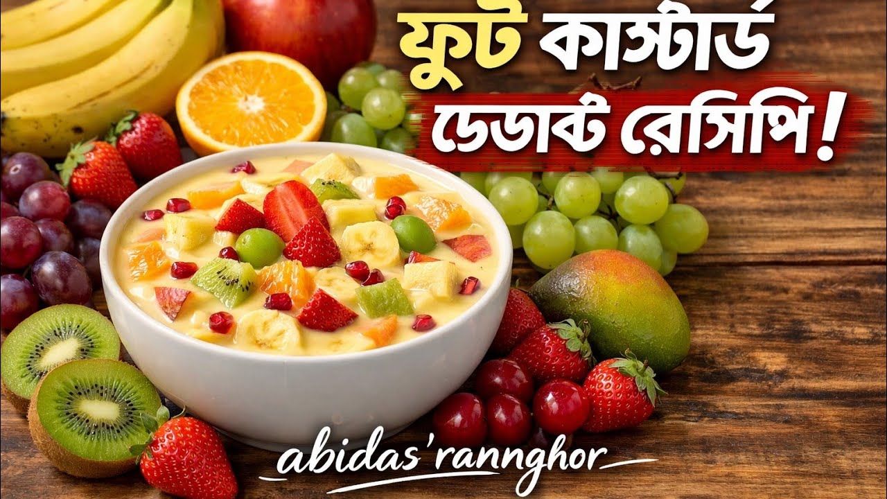 ঈদ স্পেশাল ফ্রুট কাস্টার ডেজার্ট রেসিপি। Esys fruit custard desert recipe