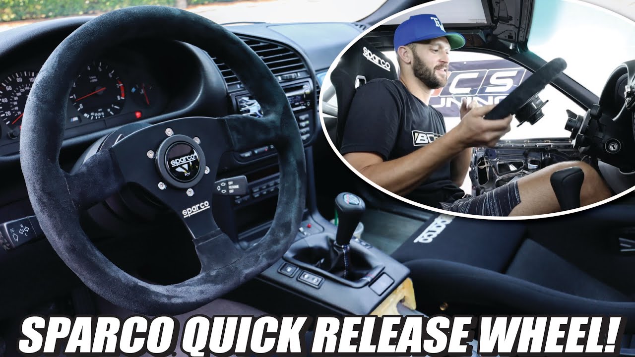 THE E36 M3 INTERIOR DESPERATELY NEEDED THIS! (Sparco Quick Release Steering Wheel Install)