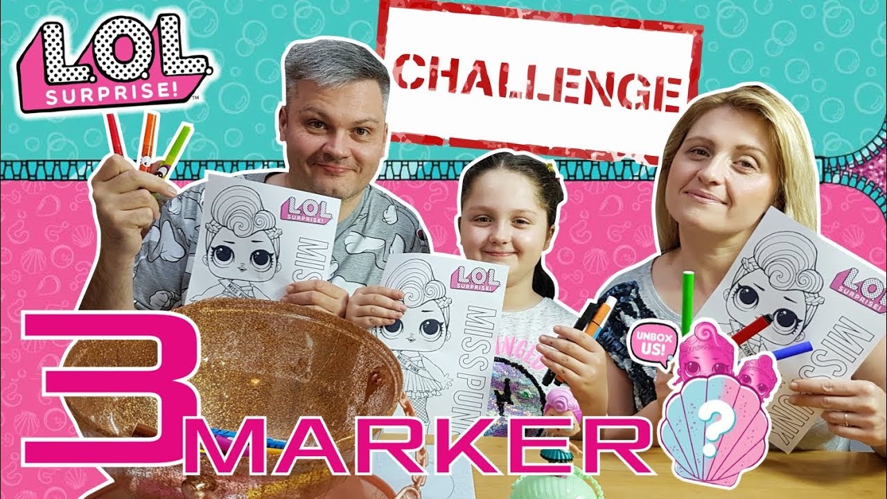 3 MARKER CHALLENGE 😜 LOL SURPRISE 💕DZIĘKUJEMY ZA 90000 SUBSKRYPCJI!