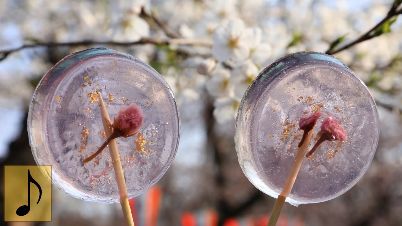 How to make Sakura Jelly Pop Candy【1 Minute Cooking】