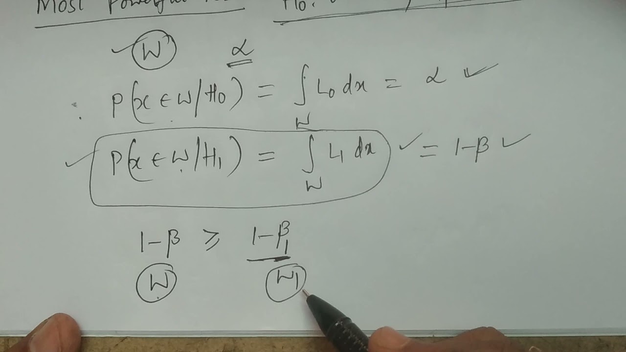Most Powerful test definition  - BSc Statistics