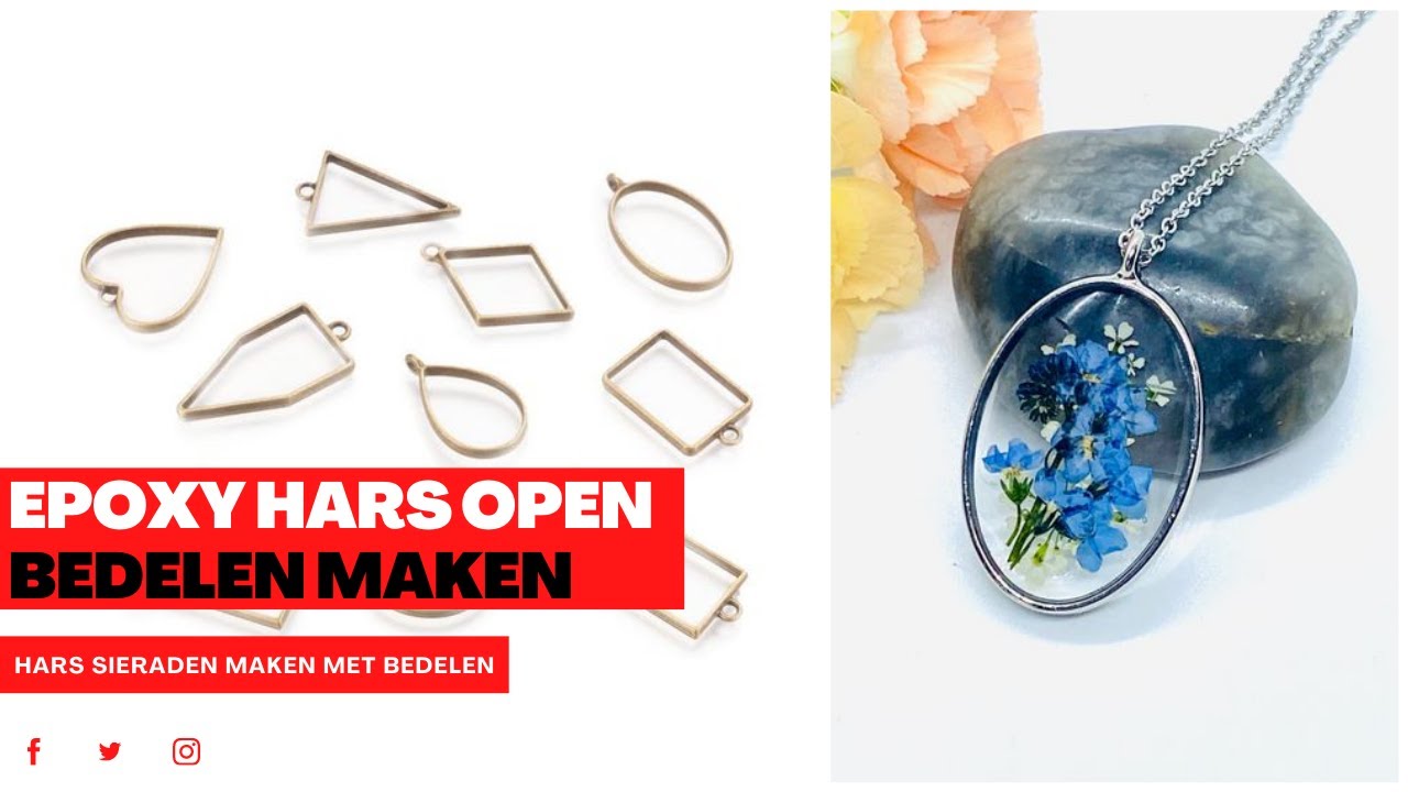 Sieraden / Kettingen Maken met Epoxy Giethars | Handleiding | Open Bedelen | Droog bloemen