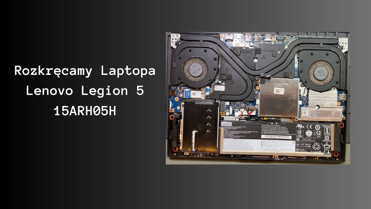 Jak rozkręcić Laptopa Lenovo Legion 5 15ARH05H 🙂 Czyszczenie